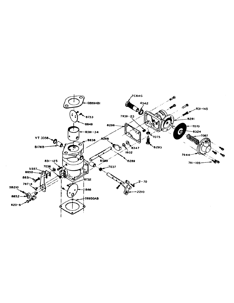 Схема запчастей Case IH D-SERIES - (058) - 4077AA ENSIGN CARBURETOR, MODEL 1-1/4" XG -- NO. 8833 (03) - FUEL SYSTEM