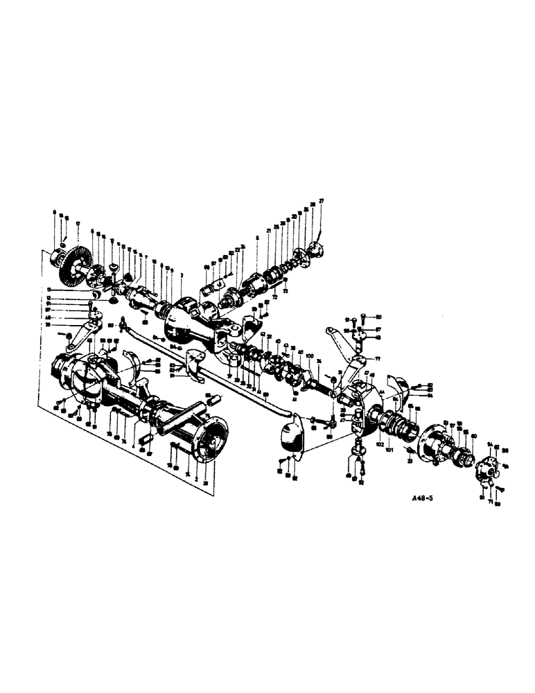 Схема запчастей Case IH 444 - (7-2) - FRONT AXLE (06) - POWER TRAIN