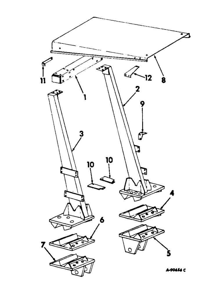 Схема запчастей Case IH 856 - (N-34) - PARTS ACCESSORIES AND ATTACHMENTS, PROTECTIVE FRAME Accessories & Attachments