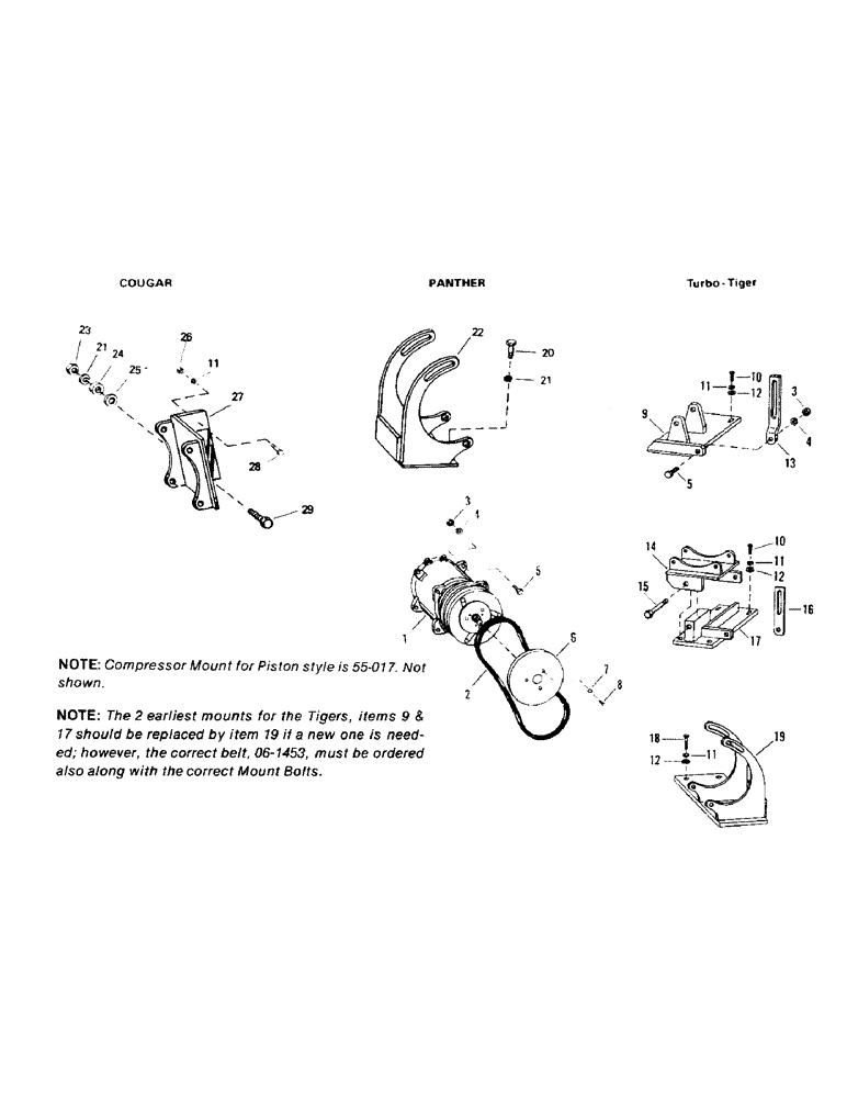 Схема запчастей Case IH STEIGER - (03-09) - ROTARY COMPRESSOR MOUNTING GROUP (03) - Climate Control