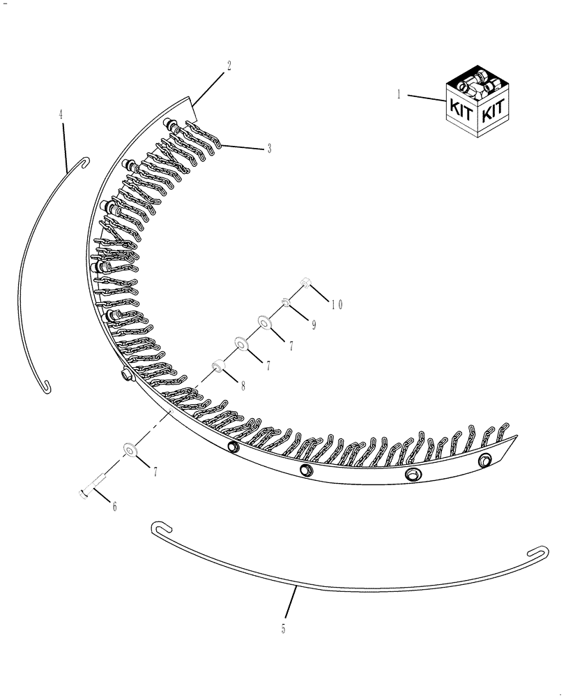 Схема запчастей Case IH 717721376 - (015) - 6 REAR CHAIN GUARD KIT - MAG010D1599 