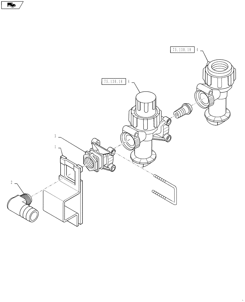 Схема запчастей Case IH 3330 - (75.130.15[01]) - 1-WAY WILGER, ASSEMBLY (75) - SOIL PREPARATION