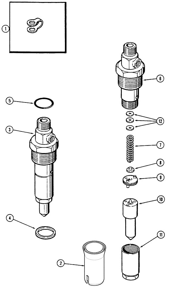 Схема запчастей Case IH 5130 - (3-024) - FUEL INJECTION NOZZLE, 9 MM TIP, 6-590 ENGINE, NATURAL ASPIRATED (03) - FUEL SYSTEM