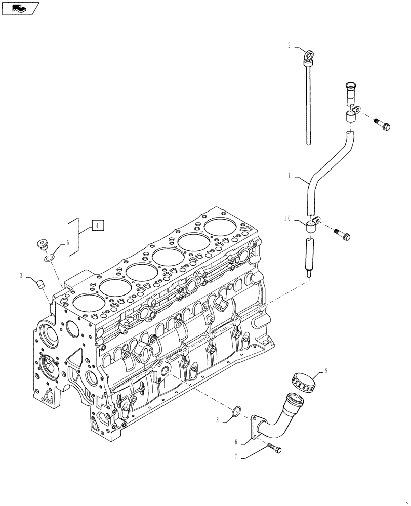 Схема запчастей Case IH 3230 - (10.102.01) - ENGINE OIL FILL (10) - ENGINE