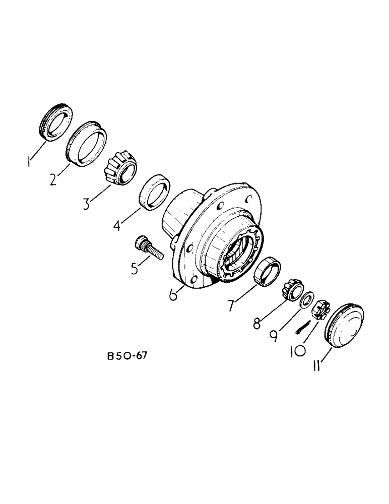 Схема запчастей Case IH 484 - (14-04) - SUSPENSION, FRONT WHEEL HUB, BEARINGS & CAP, ADJUSTABLE FRONT AXLE SWEPT BACK Suspension