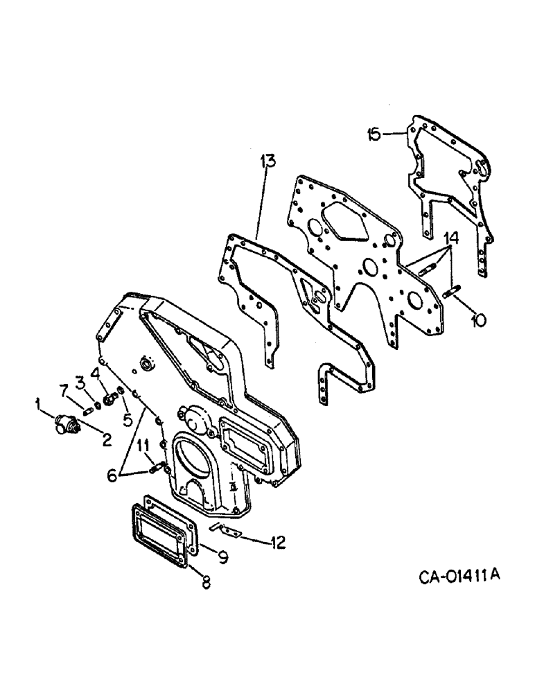 Схема запчастей Case IH D-179 - (A-10) - CRANKCASE FRONT COVER AND RELATED PARTS 