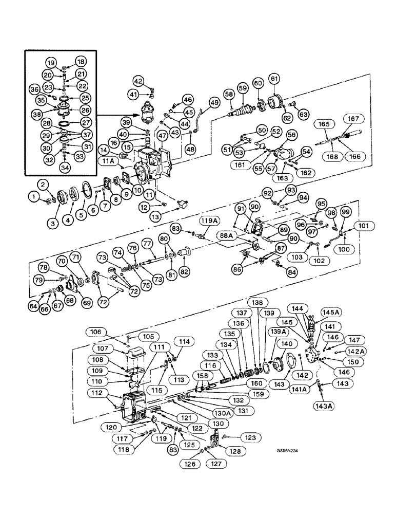 Схема запчастей Case IH D-360 - (9B-32) - FUEL INJECTION PUMP 