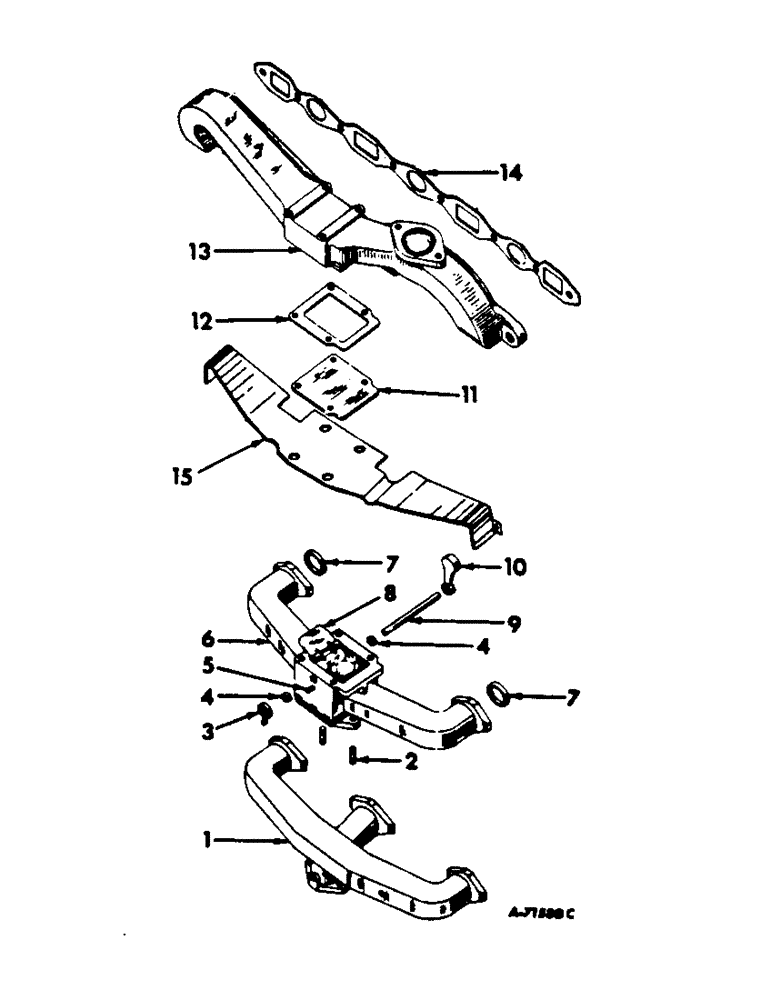 Схема запчастей Case IH C-263 - (B-65) - EXHAUST SYSTEM 