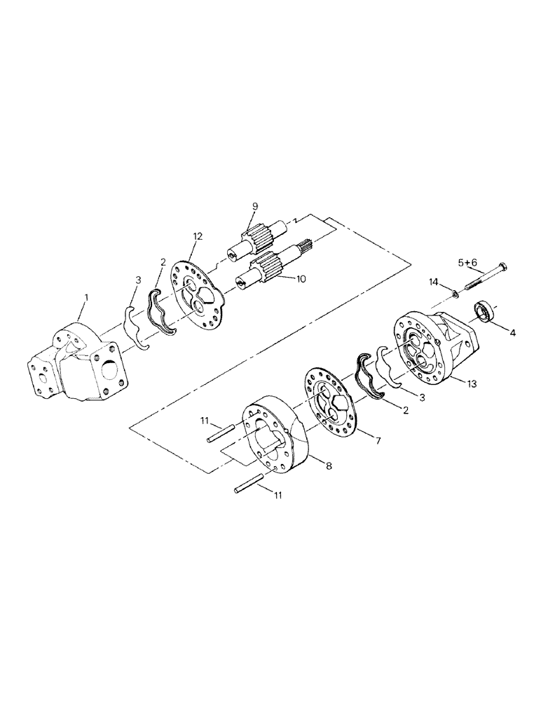 Схема запчастей Case IH CM325 - (08-08B) - HYDRAULIC PUMP ASSEMBLY, KOMATSU ENGINE (07) - HYDRAULICS