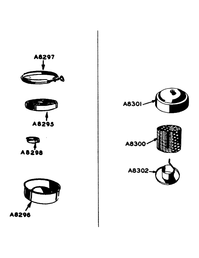 Схема запчастей Case IH 800 - (018) - POWRDYNE GAS ENGINE, PARTS FOR AIR CLEANERS (02) - ENGINE