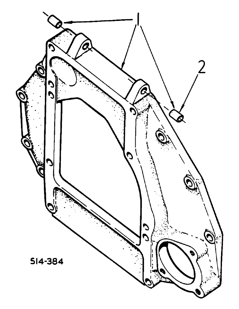 Схема запчастей Case IH 485 - (0F22-2) - ENGINE MOUNTING Power