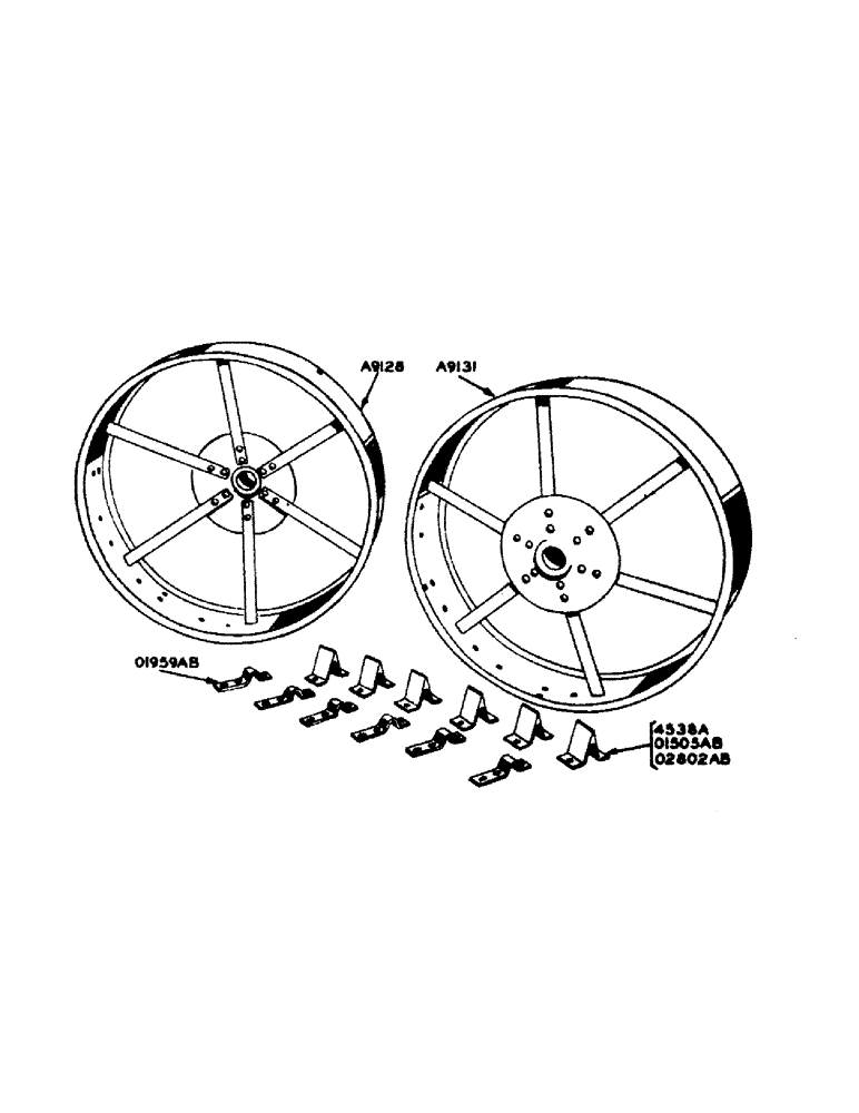 Схема запчастей Case IH 700 - (139) - EXTENSION RIMS FOR STEEL REAR WHEELS, FOR STANDARD 4-WHEEL TRACTORS (06) - POWER TRAIN