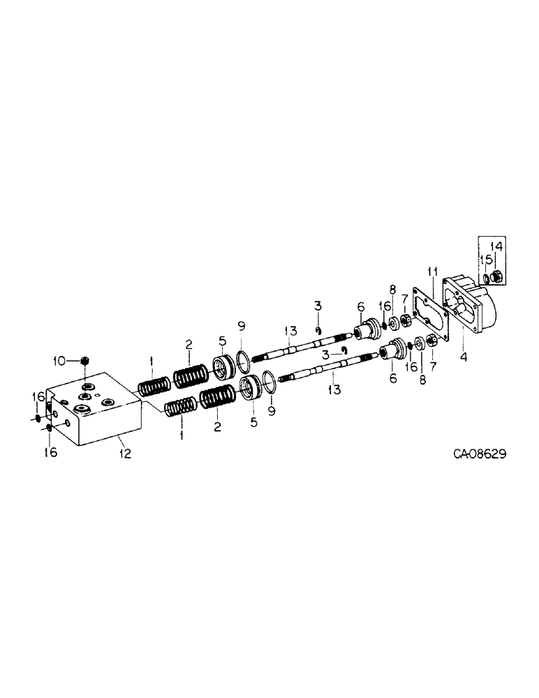 Схема запчастей Case IH 6388 - (04-05) - BRAKES, POWER BRAKE VALVE (5.1) - BRAKES