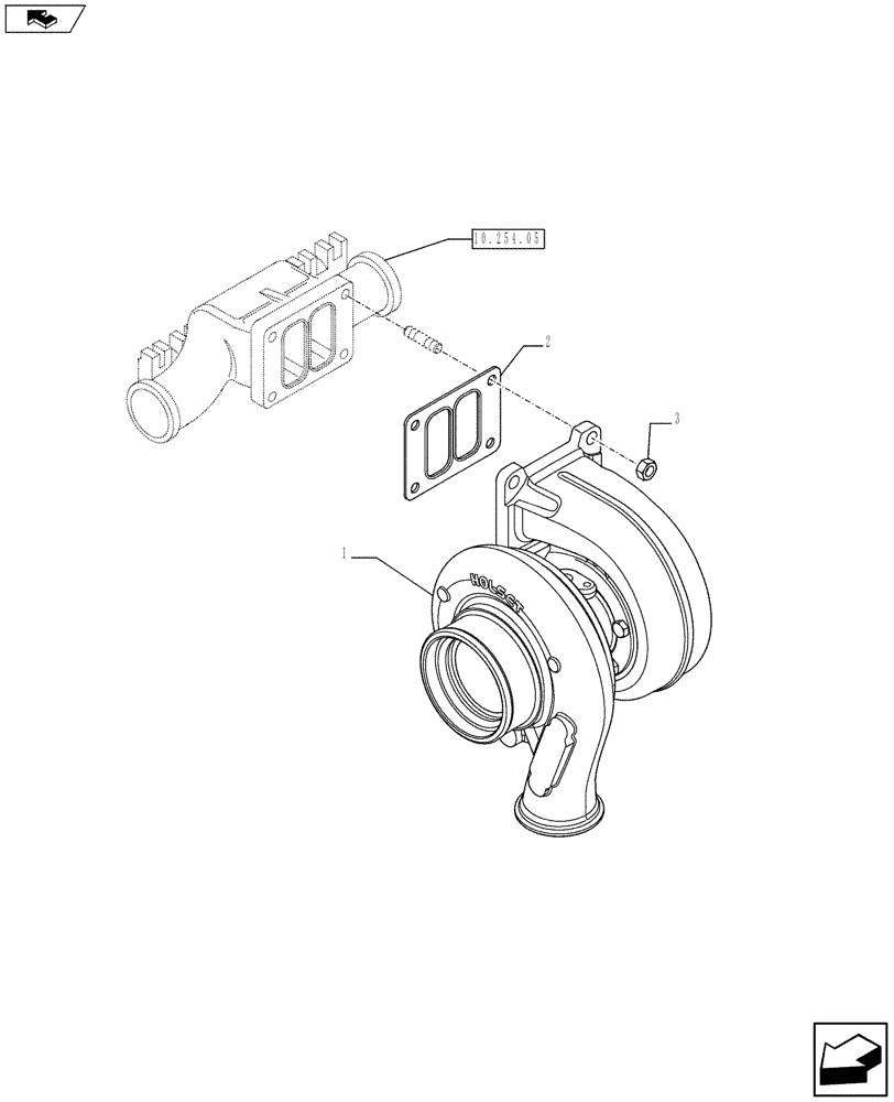 Схема запчастей Case IH F2CFE613T A019 - (10.250.01) - TURBOCHARGER (504213453) (10) - ENGINE