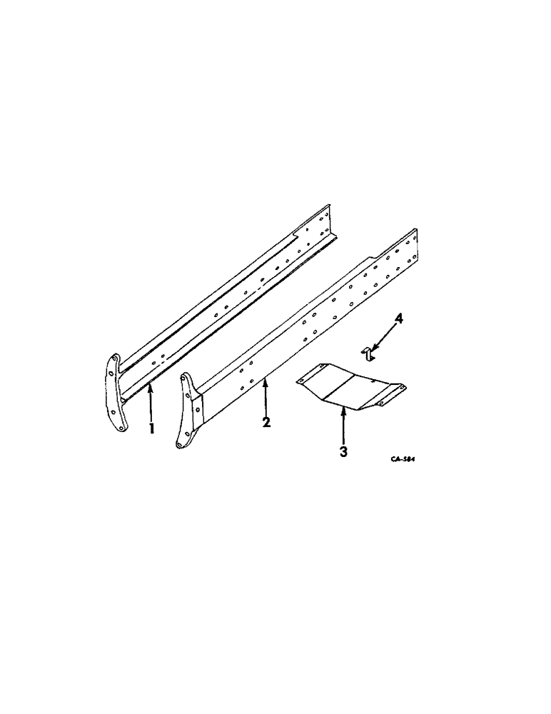 Схема запчастей Case IH 21026 - (09-02) - FRAME, FRONT CHANNELS (12) - FRAME