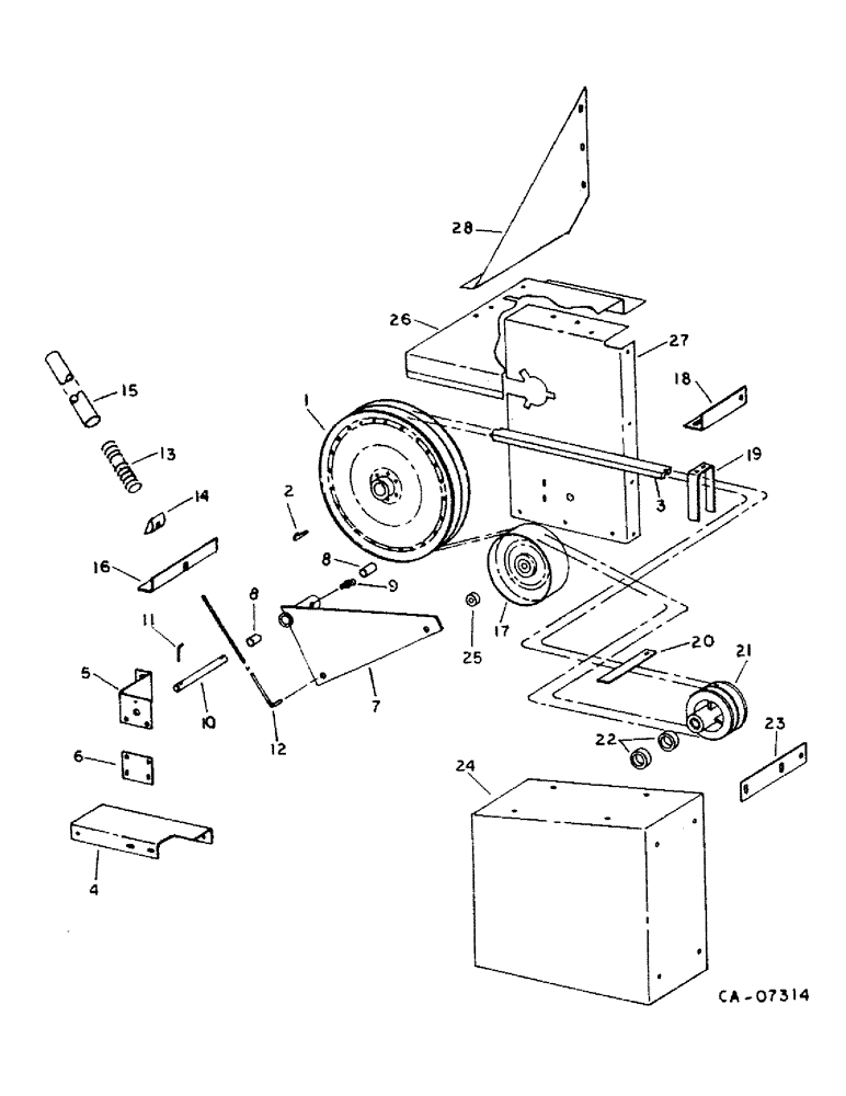 Схема запчастей Case IH 1482 - (20-17) - SEPARATOR, STRAW CHOPPER DRIVE Separation