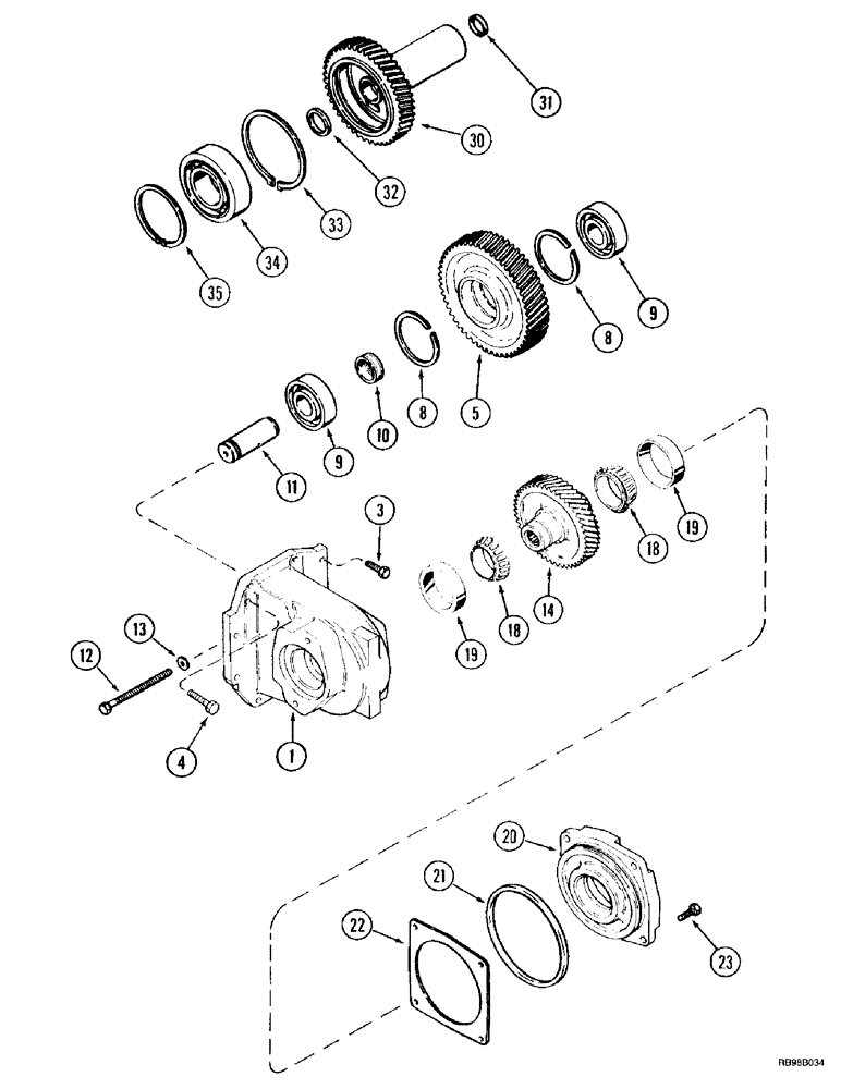 Схема запчастей Case IH MX200 - (6-110) - TRANSMISSION, PUMP DRIVE (06) - POWER TRAIN