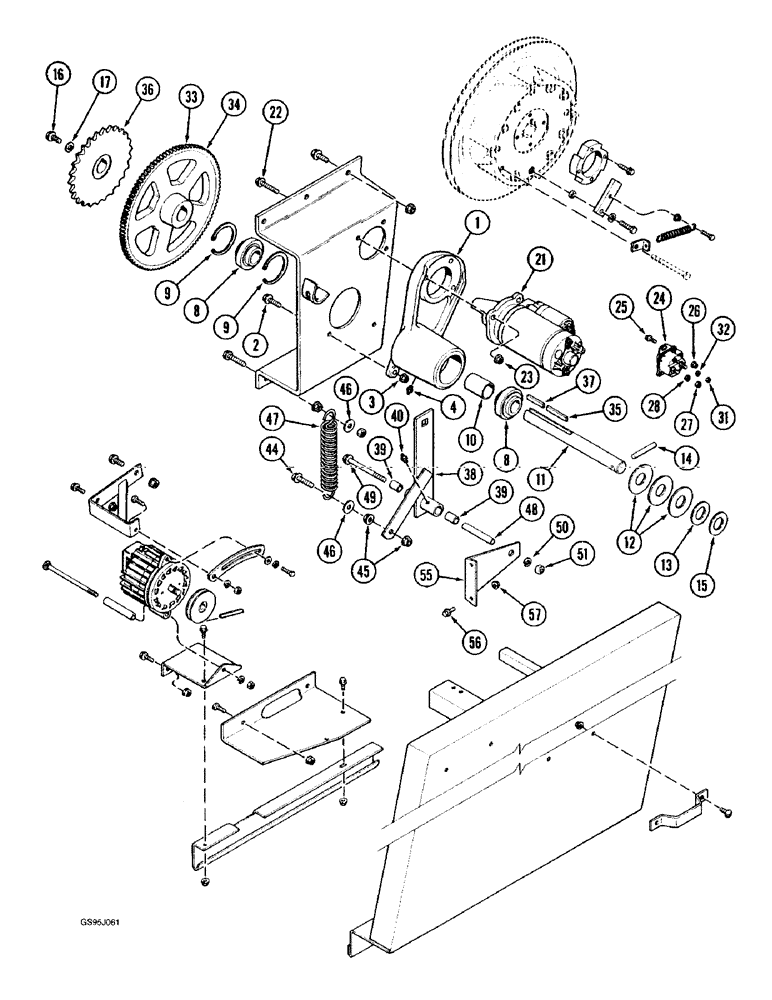 Схема запчастей Case IH 1682 - (9-068) - FEEDER REVERSER (09) - CHASSIS ATTACHMENTS