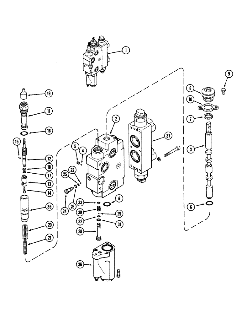 Схема запчастей Case IH 2090 - (8-442) - REMOTE CONTROL VALVE, WITH LOCKOUT (08) - HYDRAULICS