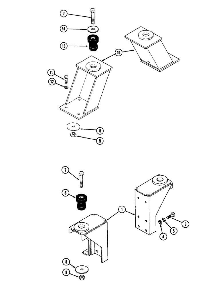 Схема запчастей Case IH 2090 - (9-550) - CAB OR FOUR POST PROTECTIVE FRAME, FRONT AND REAR MOUNTS (09) - CHASSIS/ATTACHMENTS