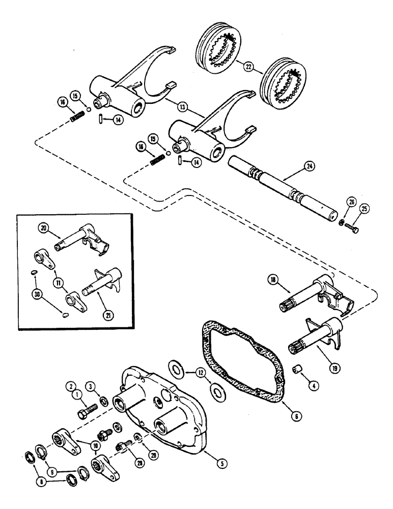 Схема запчастей Case IH 2390 - (6-178) - GEAR SHIFT MECHANISM (06) - POWER TRAIN