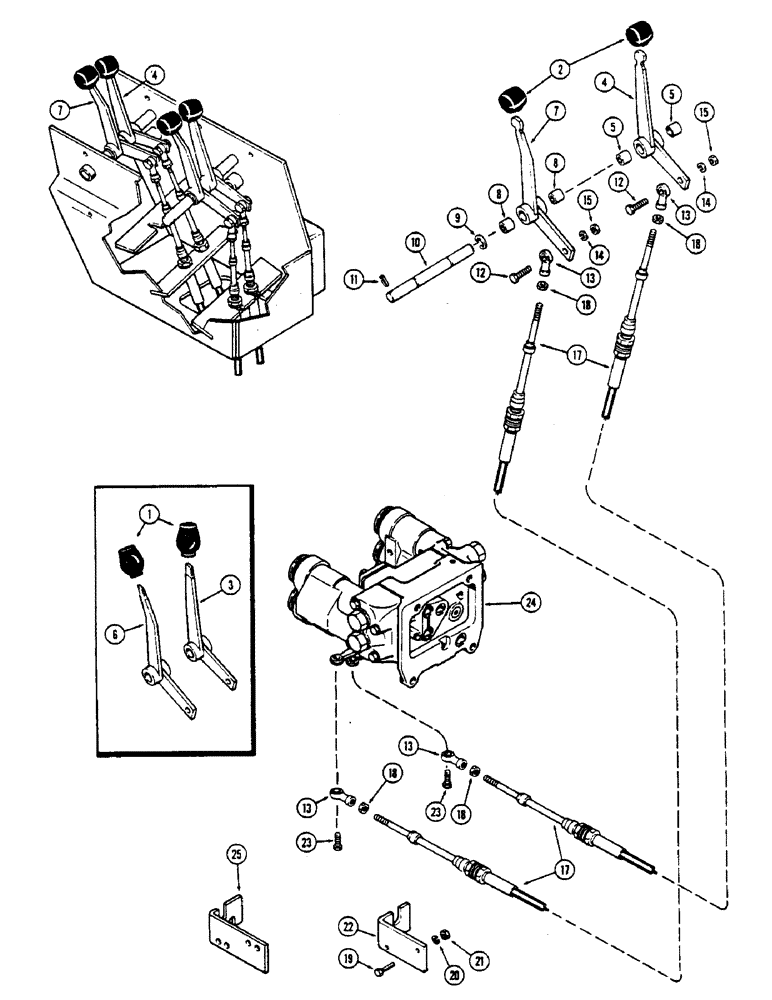 Схема запчастей Case IH 2670 - (324) - TWIN DUAL REMOTE HYDRAULICS CONTROLS (08) - HYDRAULICS