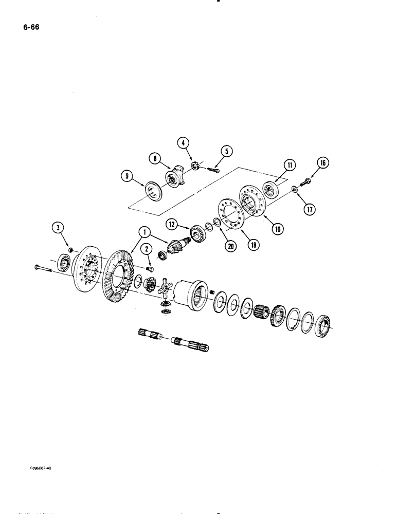 Схема запчастей Case IH 9130 - (6-66) - AXLE ASSEMBLY, DIFFERENTIAL, K593 BAR AXLE (06) - POWER TRAIN