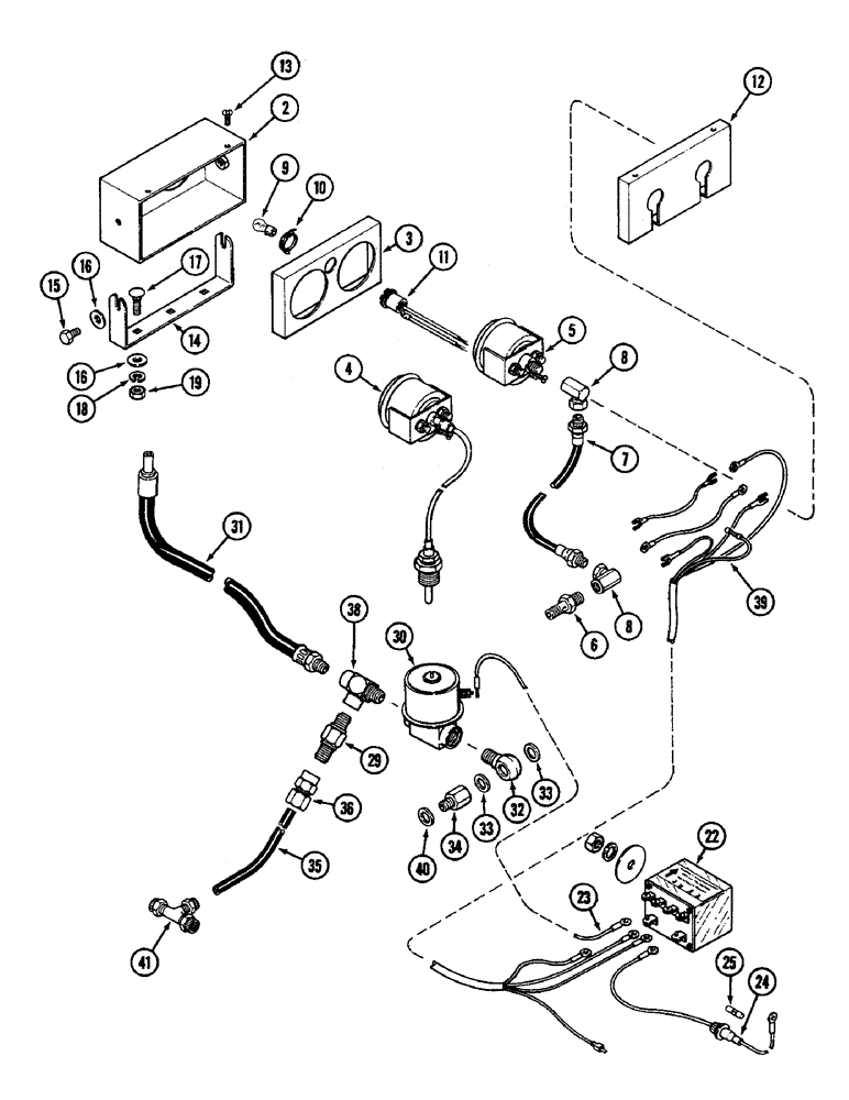 Схема запчастей Case IH 4890 - (4-080) - ENGINE AUTOMATIC SHUTOFF KIT (04) - ELECTRICAL SYSTEMS