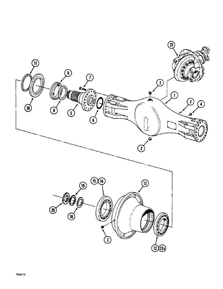 Схема запчастей Case IH 9270 - (6-131A) - LIMITED SLIP AXLE ASSEMBLY HOUSING & WHEEL HUB P.I.N. JEE0032778 & AFTER (06) - POWER TRAIN