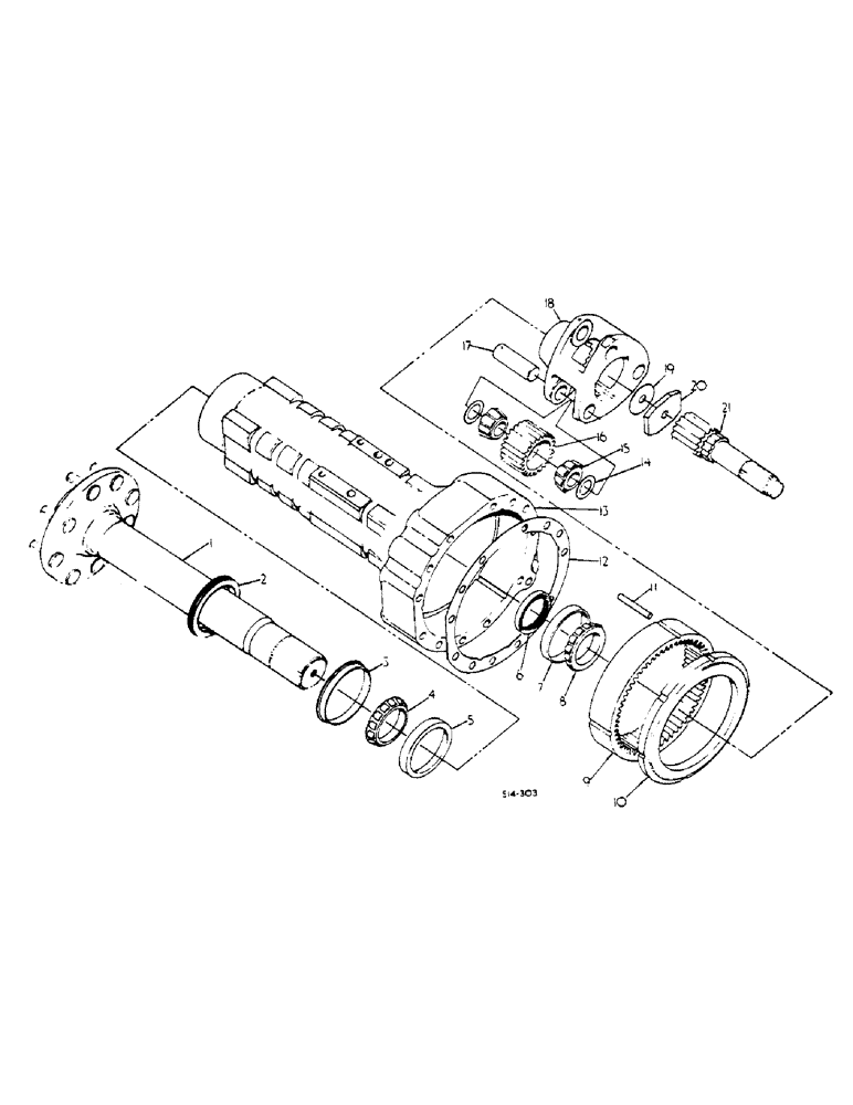 Схема запчастей Case IH 454 - (07-46) - REAR AXLE CARRIER AND CONNECTIONS (04) - Drive Train