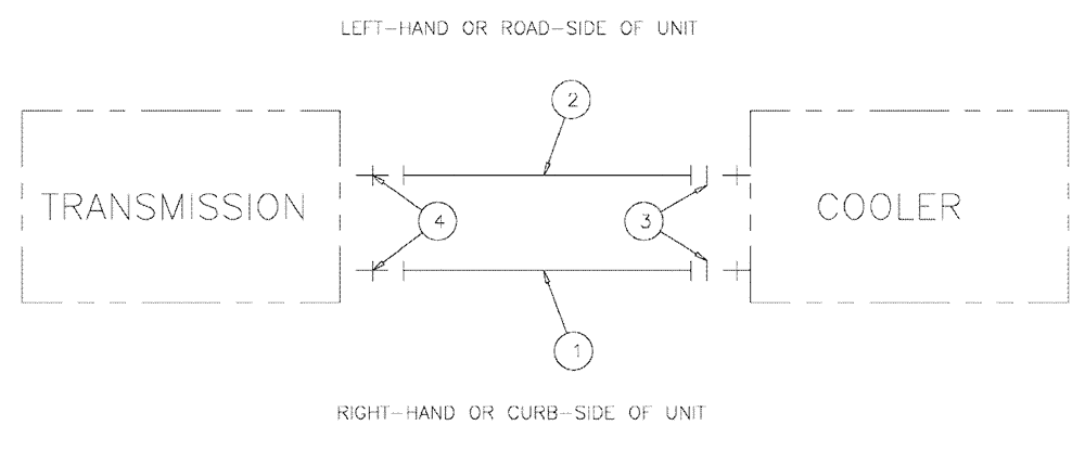 Схема запчастей Case IH TITAN 3020 - (06-004) - TRANSMISSION COOLER LINES GROUP (07) - HYDRAULICS