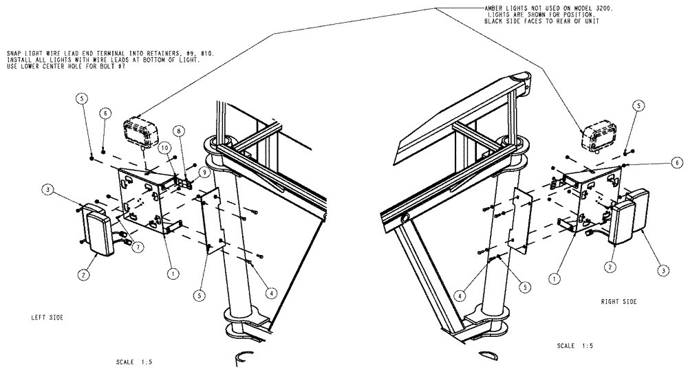 Схема запчастей Case IH SPX3320 - (12-014) - REAR STOP, SIGNAL ASSEMBLY (06) - ELECTRICAL