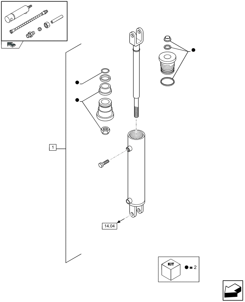 Схема запчастей Case IH LBX432S - (07.09B[01]) - DENSITY CYLINDER (07) - HYDRAULIC SYSTEM