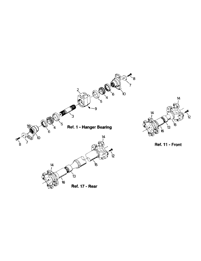 Схема запчастей Case IH STEIGER - (10-15) - PTO DRIVESHAFTS Options & Miscellaneous