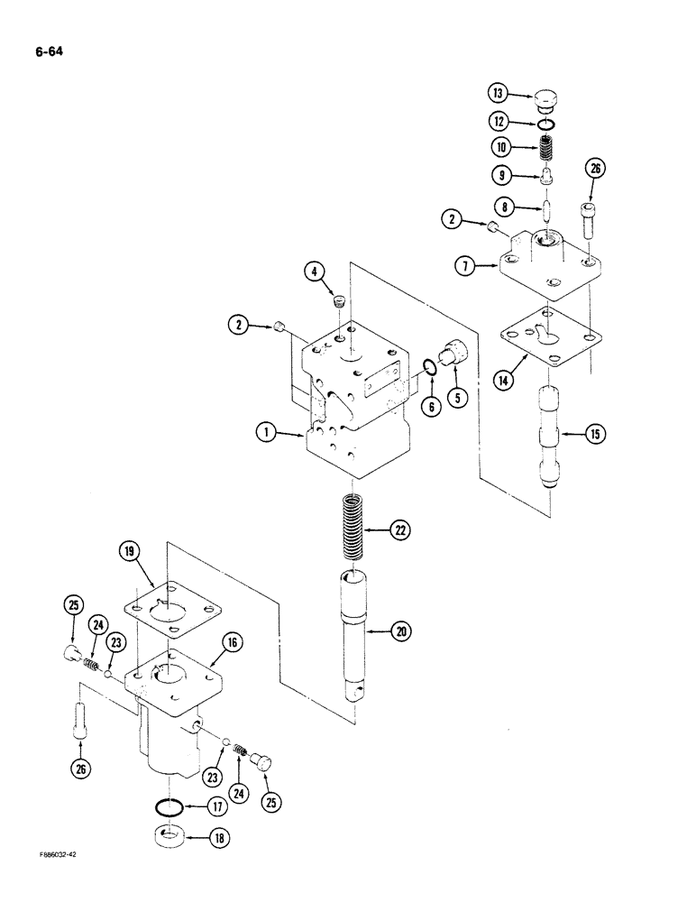 Схема запчастей Case IH STEIGER - (6-064) - PTO ASSEMBLY, CONTROL VALVE (06) - POWER TRAIN