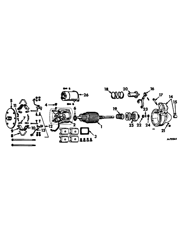 Схема запчастей Case IH 403 - (239) - CRANKING MOTOR, DELCO REMY, C-282 ENGINE (55) - ELECTRICAL SYSTEMS