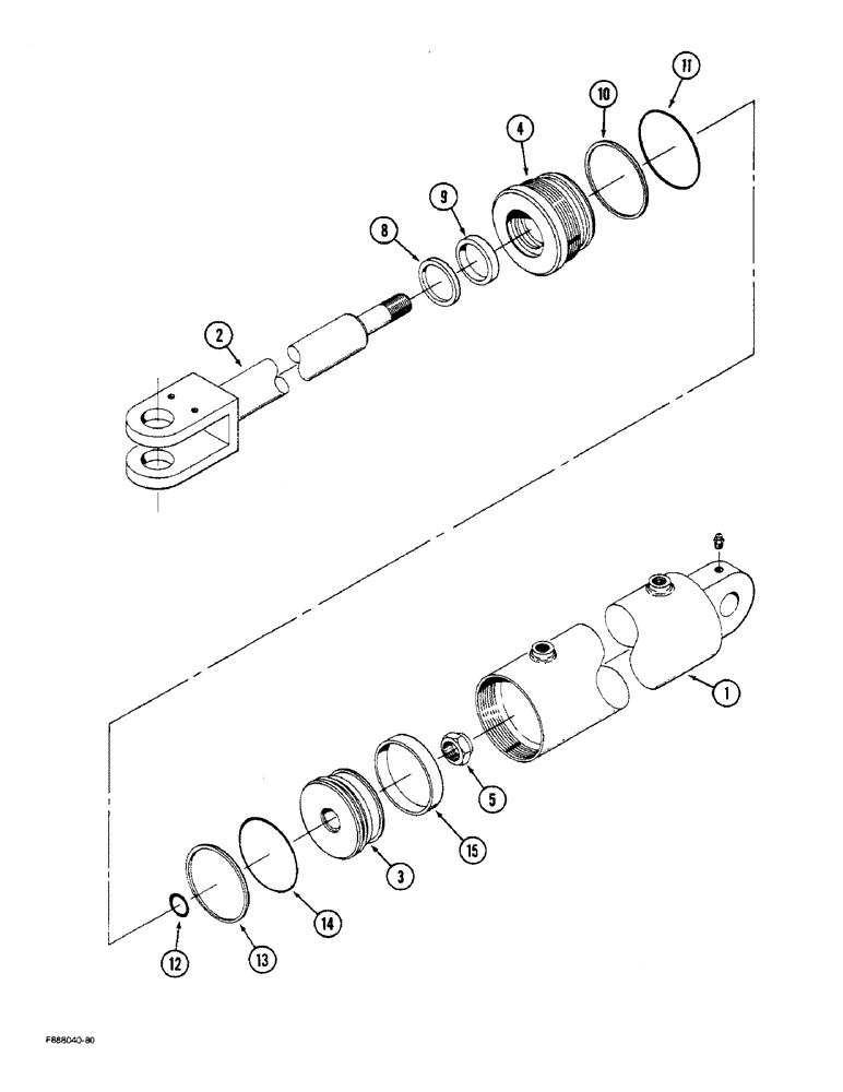 Схема запчастей Case IH STEIGER - (8-34) - HITCH CYLINDER ASSEMBLY (08) - HYDRAULICS