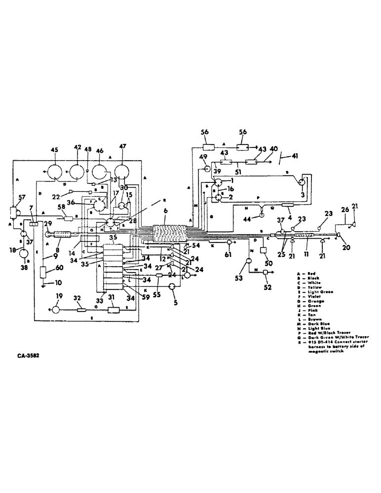 Схема запчастей Case IH 815 - (08-06) - ELECTRICAL, WIRING DIAGRAM, DIESEL ENGINE, SERIAL NO. 19000 AND BELOW (06) - ELECTRICAL