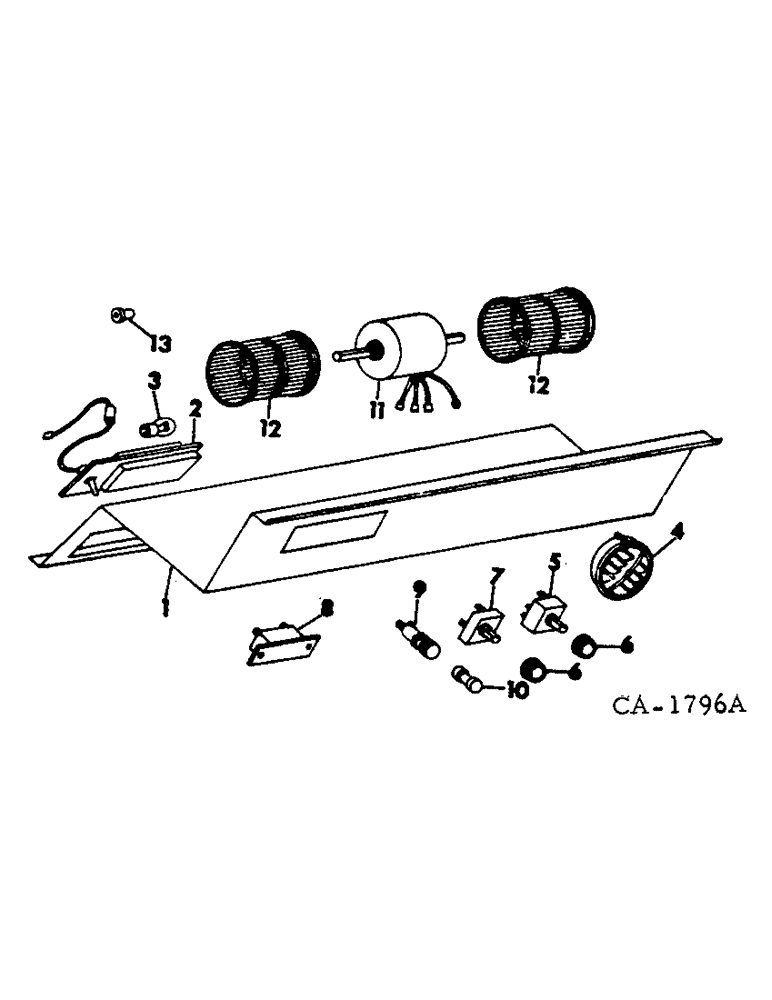 Схема запчастей Case IH 815 - (N-09) - PARTS, ACCESSORIES AND ATTACHMENTS, OPERATORS CAB PRESSURIZER SERIAL NO. 3452 AND ABOVE Accessories & Attachments