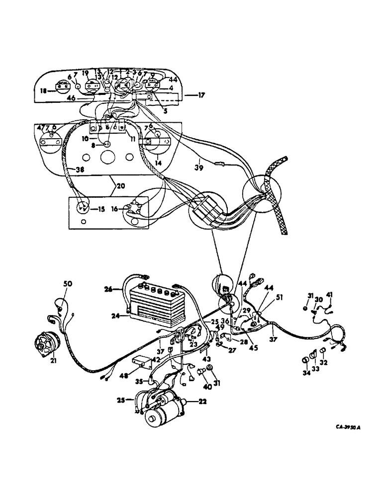 Схема запчастей Case IH 2400 - (08-12) - ELECTRICAL, BASIC GAS ENGINE TRACTOR WIRING (06) - ELECTRICAL