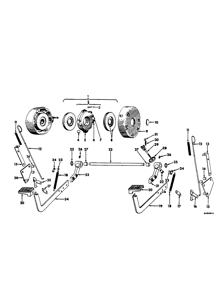 Схема запчастей Case IH 460 - (159) - BRAKES, BRAKES, BRAKE LOCK AND CONNECTIONS, INTERNATIONAL 460 SERIES GROVE TRACTORS (5.1) - BRAKES