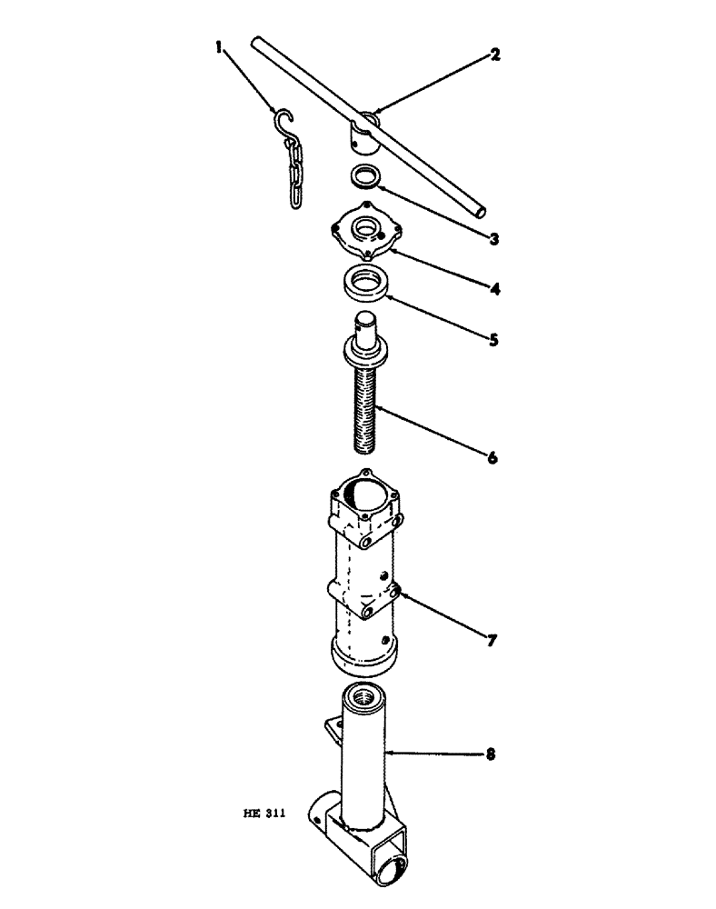 Схема запчастей Case IH 300 - (10-03) - FRONT FURROW WHEEL ADJUSTING 