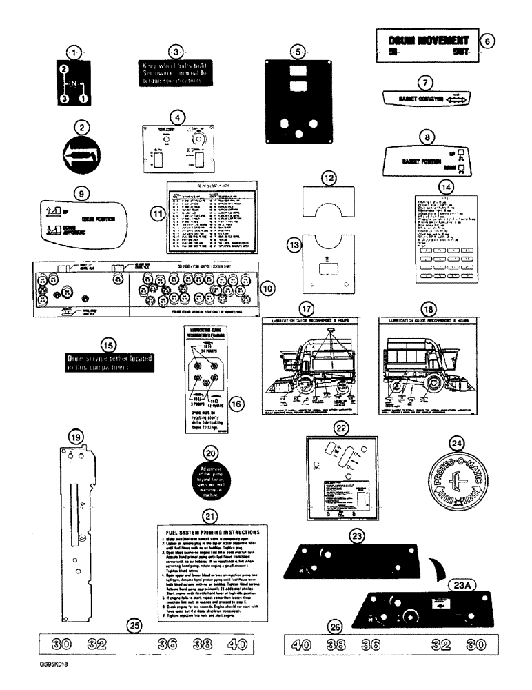 Схема запчастей Case IH 2055 - (9F-30) - DECALS, GENERAL INSTRUCTIONS (12) - CHASSIS