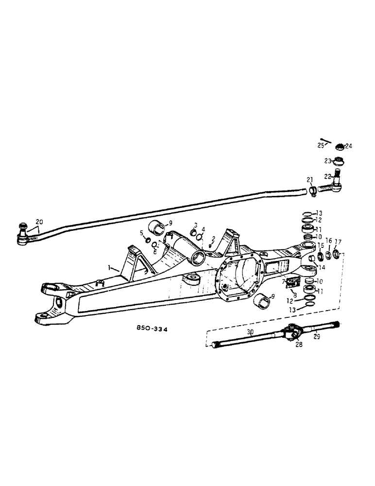 Схема запчастей Case IH 685 - (07-187) - AXLE HOUSING UNIVERSAL SHAFT, 4-WHEEL DRIVE (04) - Drive Train