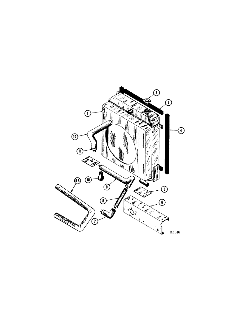 Схема запчастей Case IH 960 - (222[1]) - F83366 WATER PUMP (10) - ENGINE