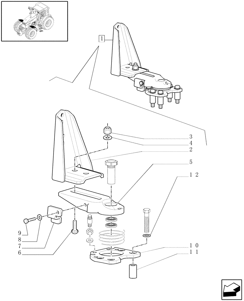 Схема запчастей Case IH MAXXUM 130 - (1.87.4/01B) - 4WD DYNAMIC FRONT FENDERS WITH AXLE WITH BRAKE - HUB - BREAKDOWN (VAR.333884-334884-335884-337884) (08) - SHEET METAL