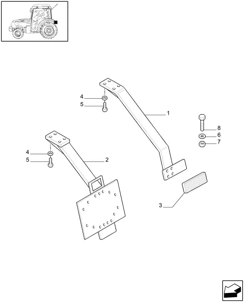 Схема запчастей Case IH JX1075N - (1.92.99/01) - (VAR.767) EQUIP. FOR LH TRAFFIC - PLATE-HOLDER (10) - OPERATORS PLATFORM/CAB