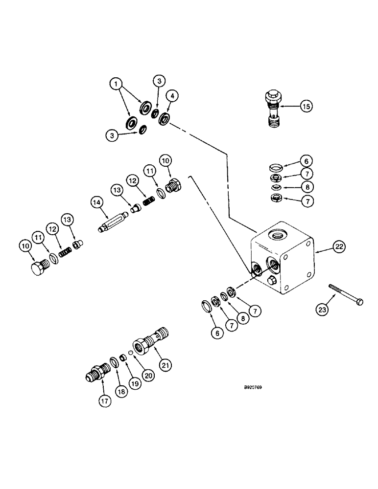 Схема запчастей Case IH 1800 - (6-30) - HYDROSTATIC MOTOR, RELIEF VALVE BLOCK (03) - POWER TRAIN