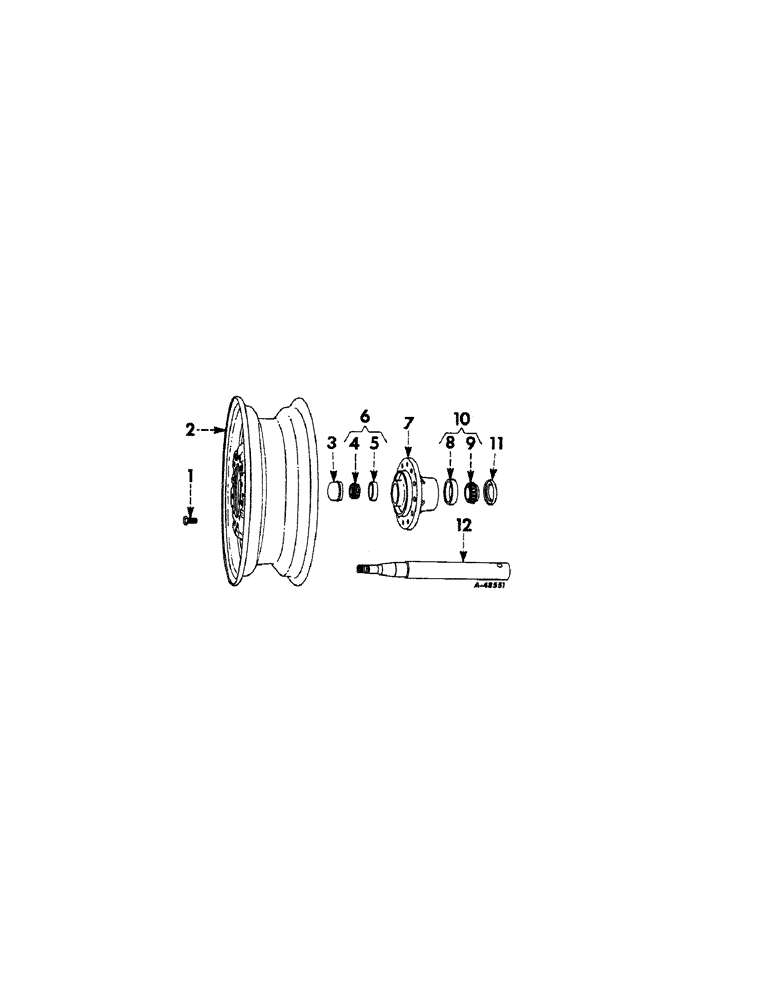 Схема запчастей Case IH 46 - (17[A]) - LEFT WHEEL 