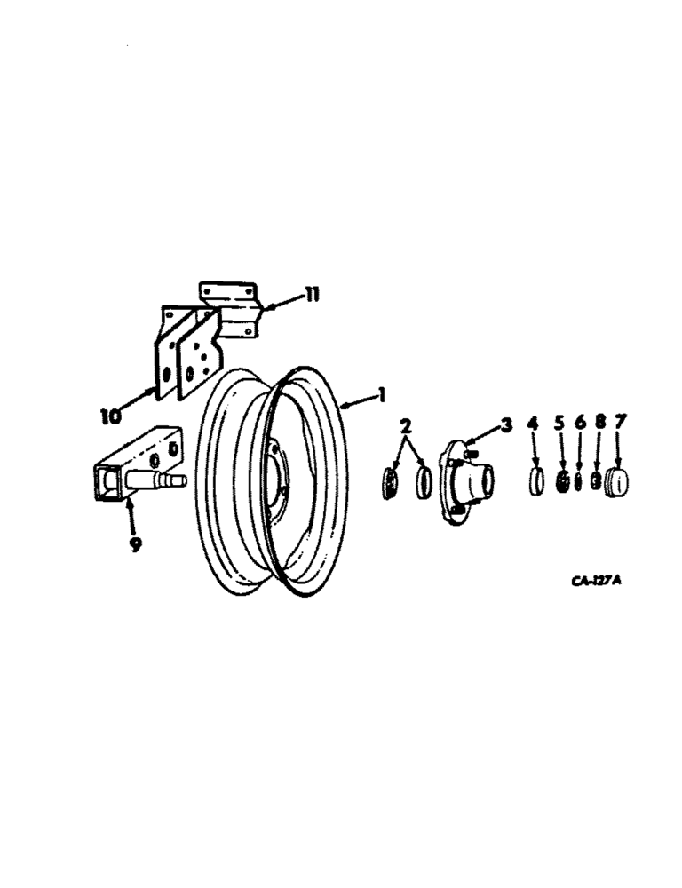 Схема запчастей Case IH 50 - (C-08) - WHEEL AND WHEEL BRACKET 